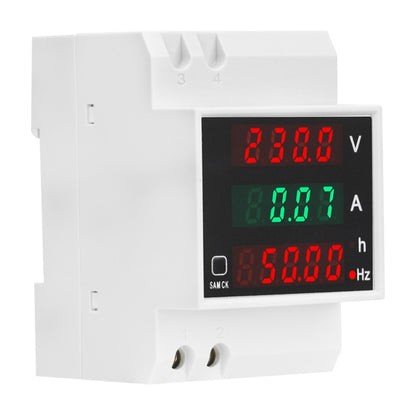 SINOTIMER SDM007 Din Rail AC Voltage Current Totalized Time Frequency Digital Display Meter - Current & Voltage Tester by SINOTIMER | Online Shopping UK | buy2fix