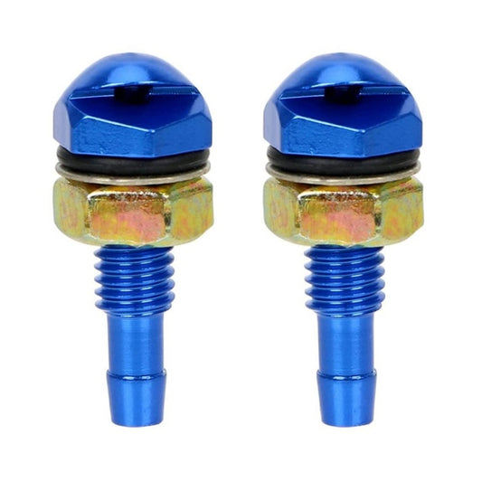 2pcs /Set Automotive Glass Washer Sprayer Aluminum Cap Nozzle(Blue) - Windscreen Wipers by buy2fix | Online Shopping UK | buy2fix