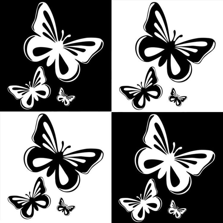 3pcs /Set Butterfly Hollow Car Scratch Decorative Fuel Tank Cap Sticker(Colorful) - Decorative Sticker by buy2fix | Online Shopping UK | buy2fix