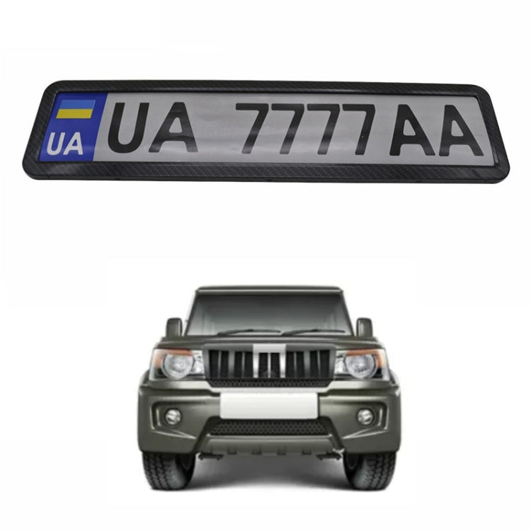 European/Russian/Ukrainian Stainless Steel License Plate Frame(Spray Black) - License Plate Covers & Frames by buy2fix | Online Shopping UK | buy2fix