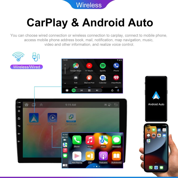 9 inch 6+128G Android Universal HD Large Screen Car Bluetooth Player Android GPS Navigation Integrated Machine(Standard) - Car MP3 & MP4 & MP5 by buy2fix | Online Shopping UK | buy2fix