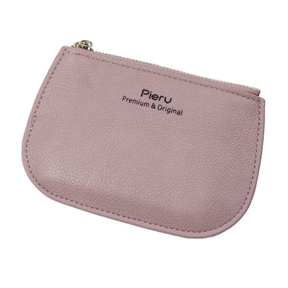 Leisure Ultra-thin Ladies Coin Purse Zippered Mini Wallet(Light Purple) - Card & Passport Bags by Pieru | Online Shopping UK | buy2fix