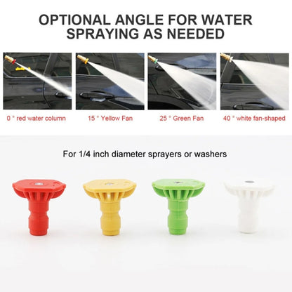 High-pressure Car Washer Nozzle Fan-shaped 1/4 Quick Plug Connector Water Rifle Parts, Specification: 0 Degree (1.4 Nozzle) - Car Washer & Accessories by buy2fix | Online Shopping UK | buy2fix