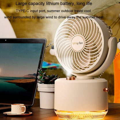 USB Charging Cooler Air Conditioning Fan Desktop Cooling Fan Swing Humidifier(Green) - Electric Fans by buy2fix | Online Shopping UK | buy2fix