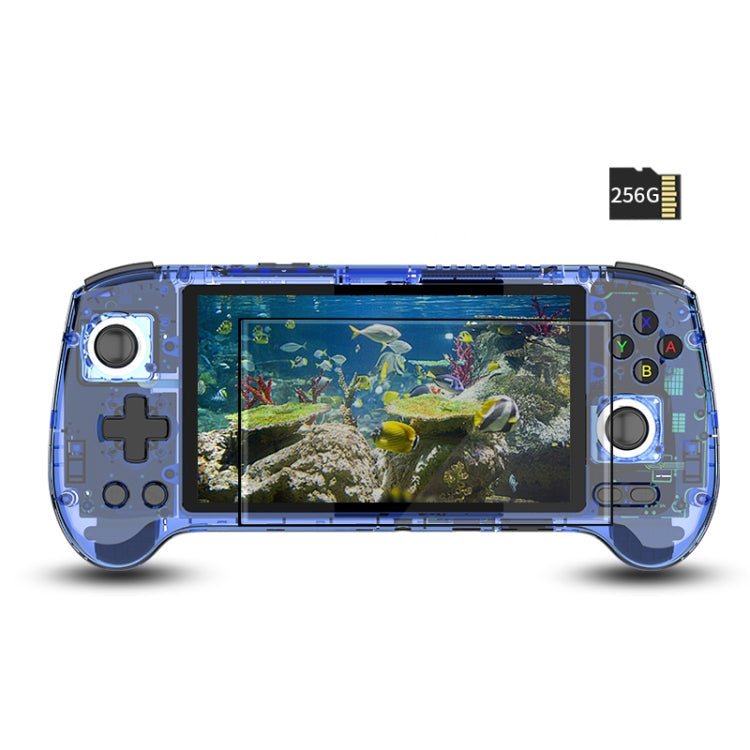 ANBERNIC RG556 Handheld Game Console Android 13 System 5.48-Inch AMOLED Screen WIFI Bluetooth Game Player 128GB+256GB(Transparent Blue) - Pocket Console by ANBERNIC | Online Shopping UK | buy2fix