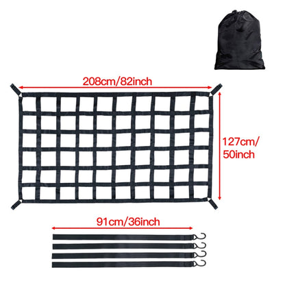 208x127cm Truck Bed Cargo Net Pickup Bed Netting Strap - Stowing Tidying by buy2fix | Online Shopping UK | buy2fix