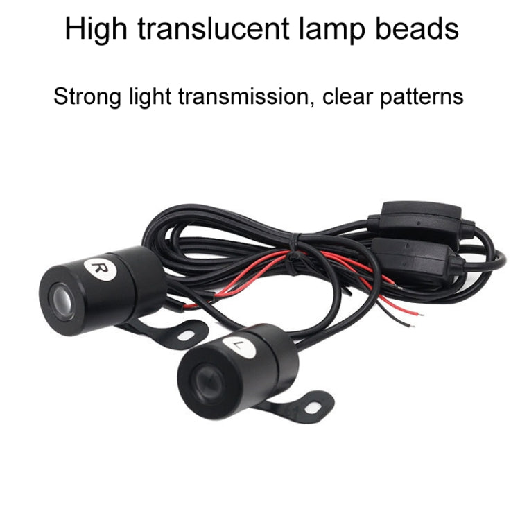 1pair Motorcycle Angel Wings Welcome Light LED Chassis Modified Wings Projector Light(Red) - Decorative Lights by buy2fix | Online Shopping UK | buy2fix