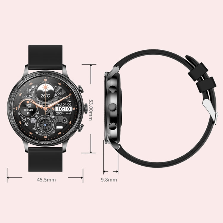 V60 1.39 Inch Health Monitoring Multifunctional Waterproof Bluetooth Call Smart Watch, Color: Black Steel - Smart Watches by buy2fix | Online Shopping UK | buy2fix