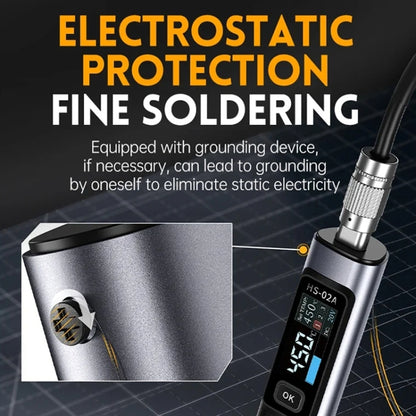 FNIRSI Portable Constant Temperature Soldering Iron Set, Model: HS-02A Standard 6 Head - Soldering Iron Set by FNIRSI | Online Shopping UK | buy2fix