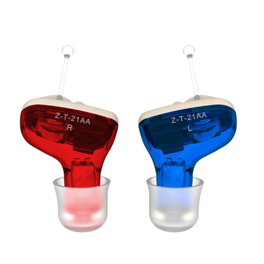 1pair  Invisible In-Ear Hearing Aid Sound Amplifier For The Elderly And Hearing Impaired(Red and Blue) - Hearing Aids by buy2fix | Online Shopping UK | buy2fix