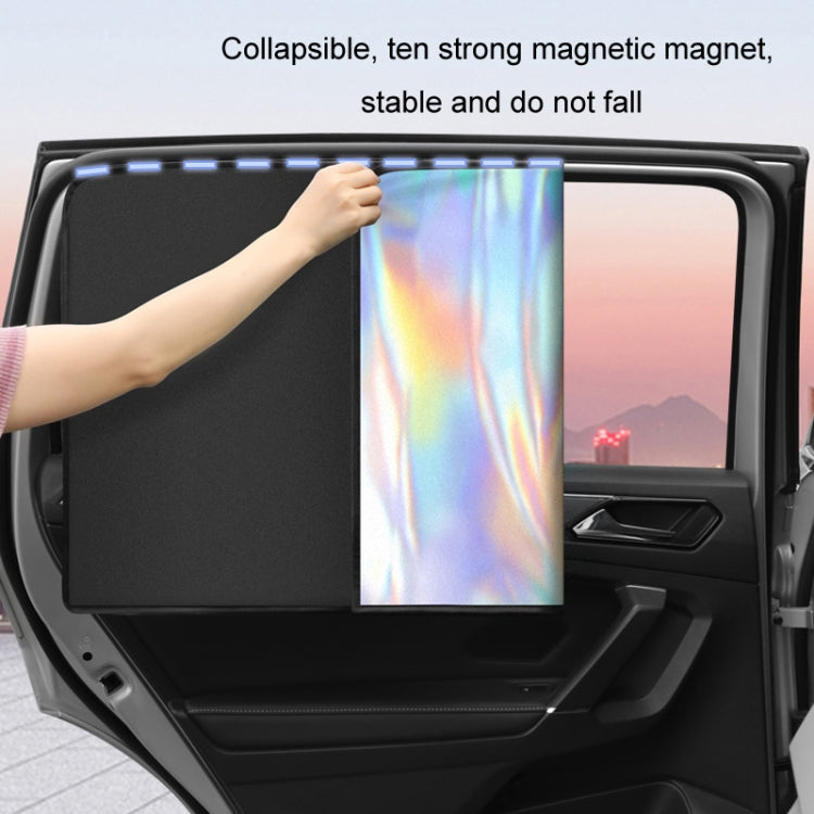 Colorful Titanium Silver Magnetic Car Sun Protection Sunshade Curtain(Driver Seat) - Window Foils & Solar Protection by buy2fix | Online Shopping UK | buy2fix