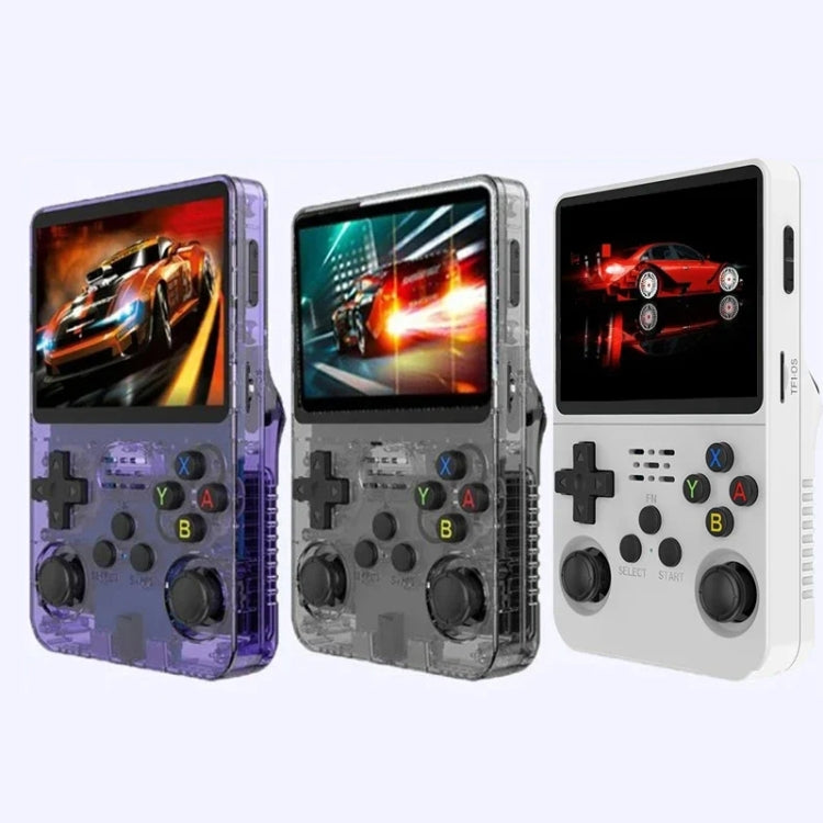 R36S Retro Handheld Game Console Linux System 3.5-Inch IPS Screen Portable Video Player 128G Gray Transparent - Pocket Console by buy2fix | Online Shopping UK | buy2fix