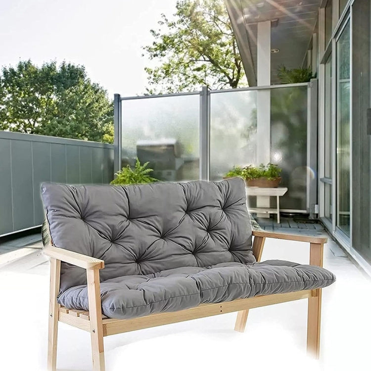 Outdoor Home Patio Soft Waterproof Sunscreen Bench Chair Cushion, Size: 150x100x10cm(Light Gray) - Cushions & Pillows by buy2fix | Online Shopping UK | buy2fix