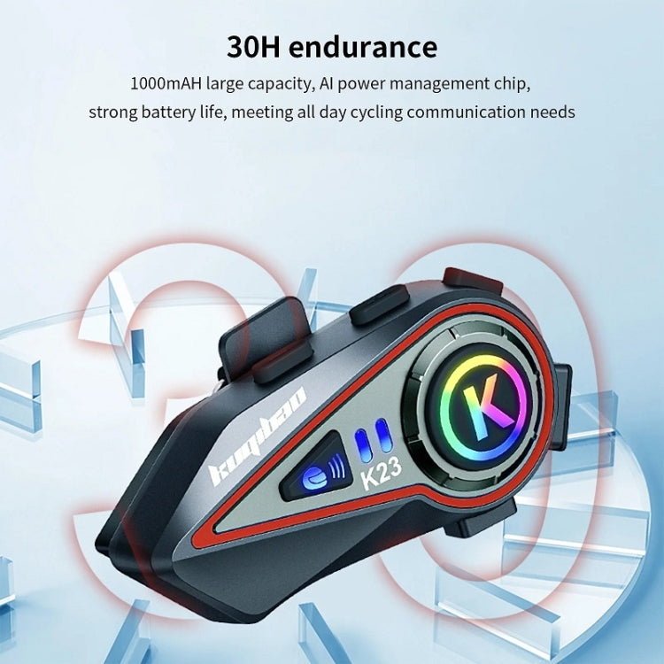 KUQIBAO Motorcycle Helmet Long-Lasting Bluetooth Headset With Light(Hard Microphone) - Car Walkie Talkie by KUQIBAO | Online Shopping UK | buy2fix