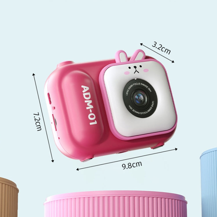 2.4 Inch IPS Screen 48MP Dual Lens Kids Digital Camera Mini Video Camera With 64G TF Card Pink Bunny - Children Cameras by buy2fix | Online Shopping UK | buy2fix