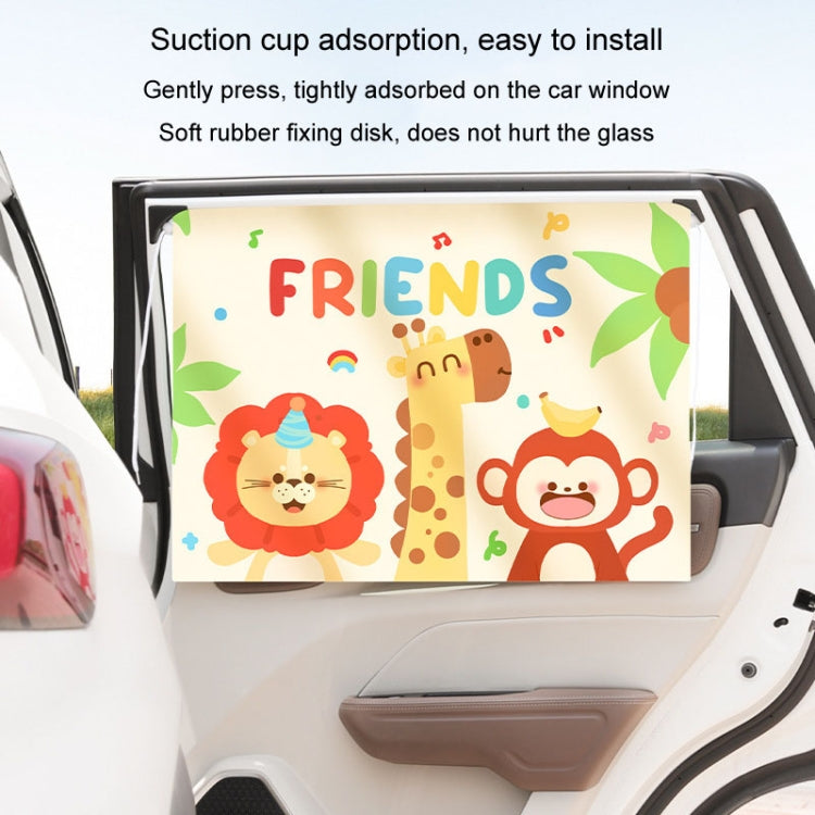 Suction Cup Car Sunshade Children Rear Side Window Insulation Sunscreen Cartoon Car Curtain, Style: Swing - Window Foils & Solar Protection by buy2fix | Online Shopping UK | buy2fix