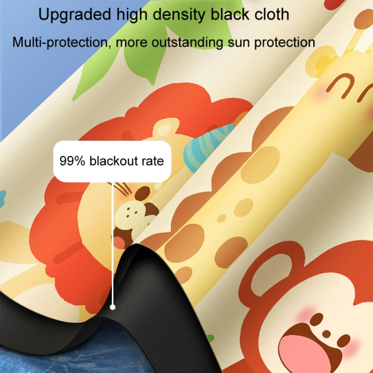 Suction Cup Car Sunshade Children Rear Side Window Insulation Sunscreen Cartoon Car Curtain, Style: Lion Monkey - Window Foils & Solar Protection by buy2fix | Online Shopping UK | buy2fix