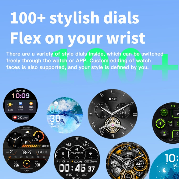 F207 Smart Watch 1.35-Inch Narrow Edge Screen Supports Bluetooth Calls / 24H Health Monitoring / 150+ Sports Modes, Color: Silver 3-Beads Steel - Smart Watches by buy2fix | Online Shopping UK | buy2fix