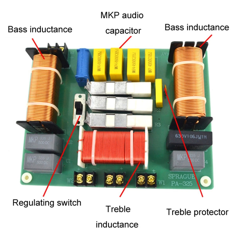 PA-325 One High Two Low Powered Stage Speaker Crossover Boards High-Fidelity Audio 3-Way Crossover - Audio Crossover by buy2fix | Online Shopping UK | buy2fix