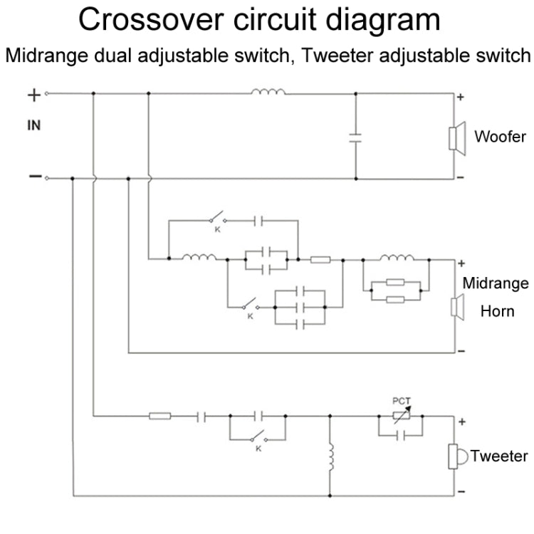 3509A High Medium And Low 3-Way Audio Crossover Stage Speaker Divider(B Model Red) - Audio Crossover by buy2fix | Online Shopping UK | buy2fix