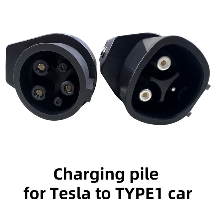 For Tesla-TYPE1 Electric Vehicle Charging Station Adapter Conversion Head(Black) - EV Charger Accessories by buy2fix | Online Shopping UK | buy2fix