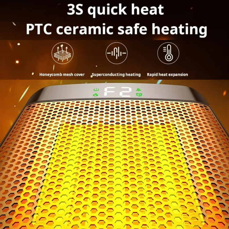 E03 Desktop PTC Heater Dynamic Flame Light Warmer UK Plug - Electric Heaters by buy2fix | Online Shopping UK | buy2fix