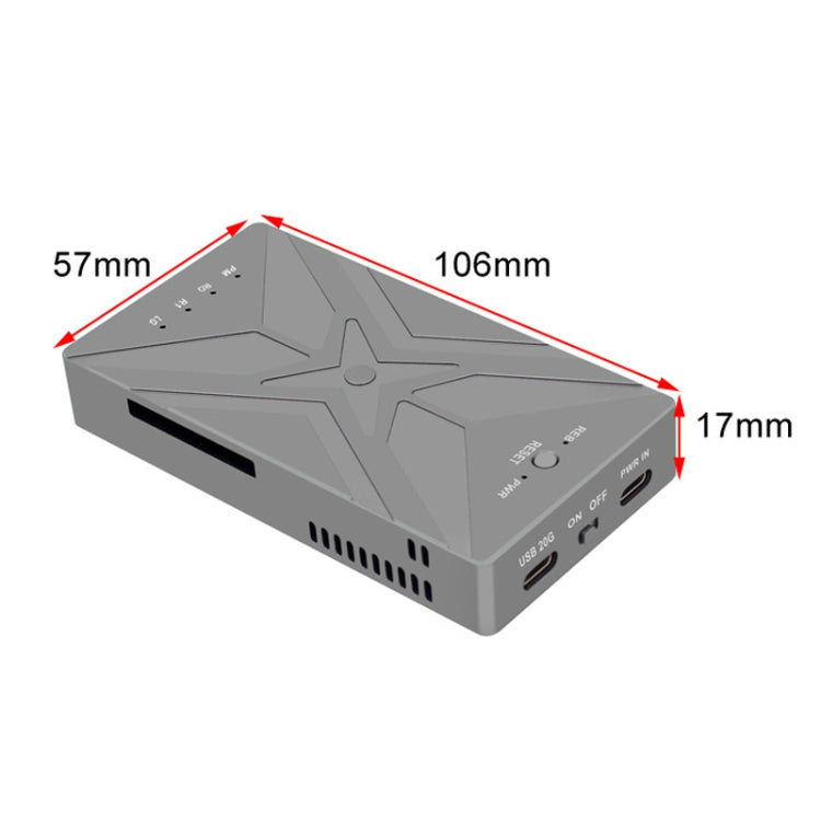 Dual M.2 NVME SSD RAID Array Mobile Hard Drive Enclosure Type-C USB3.2 GEN2x2 20G 586R(Dark Gray) - HDD Enclosure by buy2fix | Online Shopping UK | buy2fix