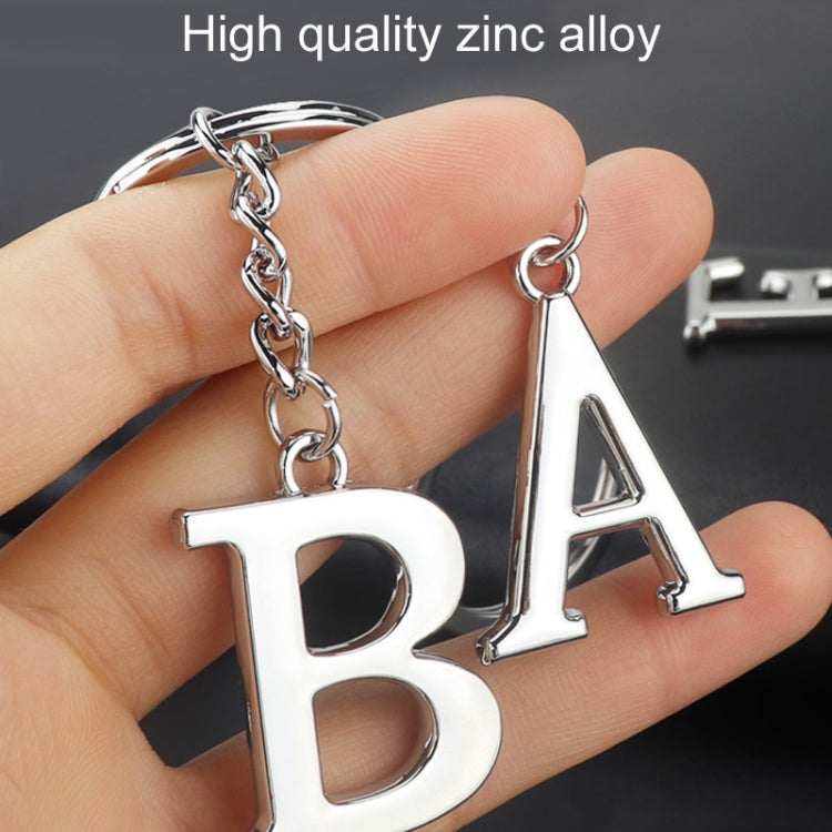 Double-Sided Three-Dimensional Plating Alphabet Keychain, Style: M - Key Rings by buy2fix | Online Shopping UK | buy2fix