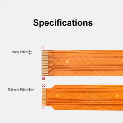 Waveshare For Raspberry Pi 5 22Pin to 15Pin DSI FPC Flexible Cable, Spec: 500mm - Raspberry Pi Accessories by Waveshare | Online Shopping UK | buy2fix