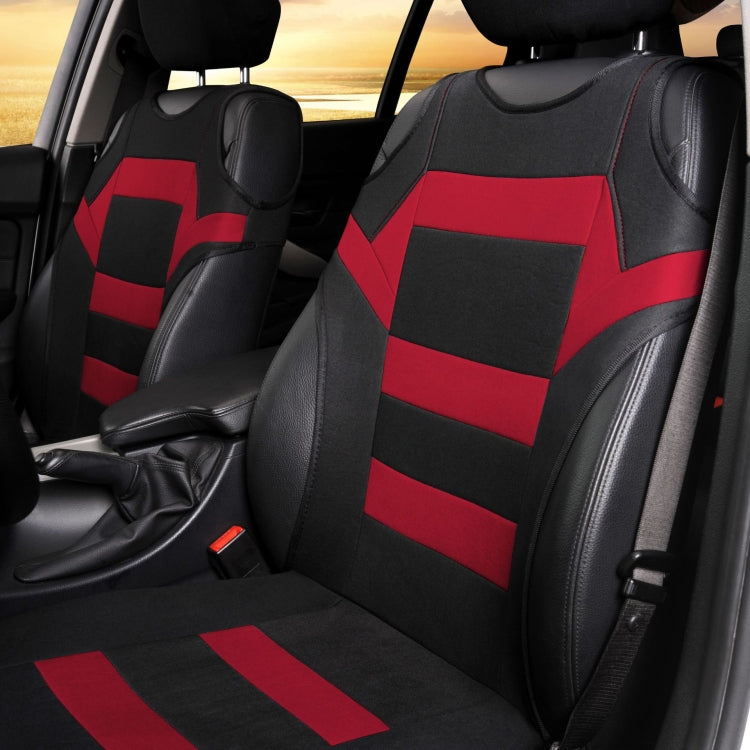 Car Vest Style Double Front Seat Interior Seat Cover(Red) - Seat Accessories by buy2fix | Online Shopping UK | buy2fix