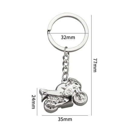 Simulation Cool Motorcycle Keychain Metal Decoration Pendant, Style: X-104 Silver - Key Rings by buy2fix | Online Shopping UK | buy2fix