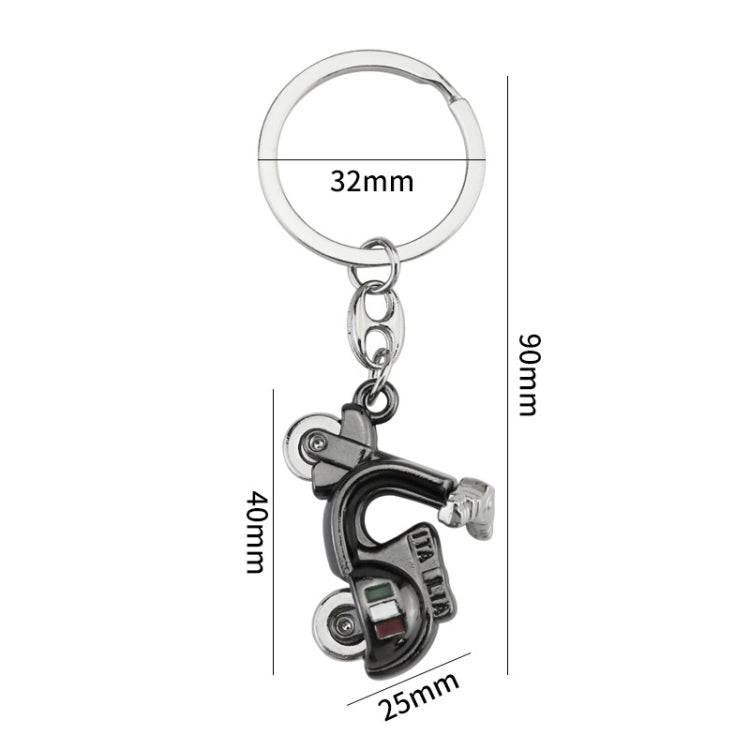 Simulation Cool Motorcycle Keychain Metal Decoration Pendant, Style: X-231 Black - Key Rings by buy2fix | Online Shopping UK | buy2fix