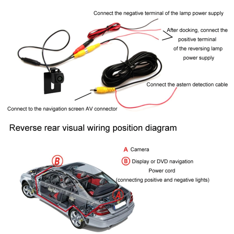 Car AHD Rear View High Definition Night Vision Reversing Camera, Specifications: CCD 4 Lights - Rear View Cameras by buy2fix | Online Shopping UK | buy2fix