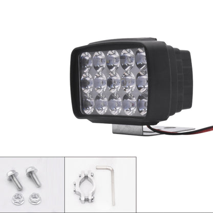 15W Electric Motorcycle External Strong LED Headlight, Specifications: With Screws + Pipe Clamps - Headlights by buy2fix | Online Shopping UK | buy2fix