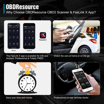 OBDResource ELM327 Car Fault Bluetooth Diagnostic Instrument Supports iO - Electronic Test by OBDResource | Online Shopping UK | buy2fix