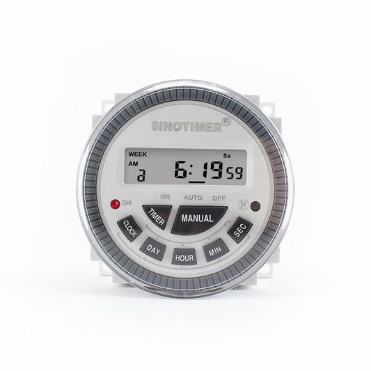 SINOTIMER TM-619sH-2 220VAC 10A Digital 7-Day Timer Switch Second Control Timer - Switch by SINOTIMER | Online Shopping UK | buy2fix