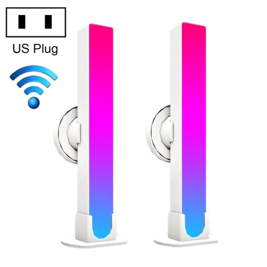 2pcs/box RGB Desktop Background Music Rhythm Pickup Ambient Light, Version: WiFi(US Plug) - Novelty Lighting by buy2fix | Online Shopping UK | buy2fix