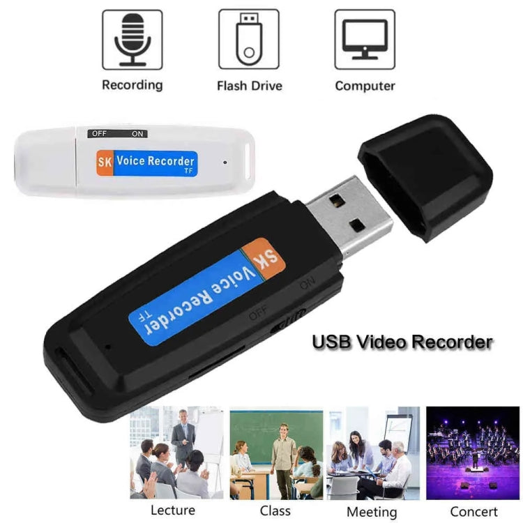 SK001 Rechargeable U-Disk Portable USB Voice Recorder, No Memory (Black) - U-Disk Recorder by buy2fix | Online Shopping UK | buy2fix