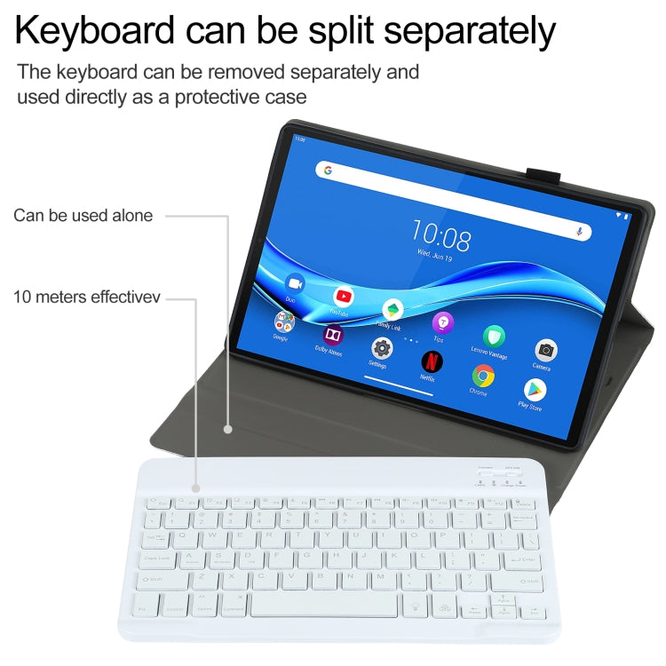 AM10S Detachable Bluetooth Backlight Keyboard Ultrathin Horizontal Flip Leather Tablet Case with Holder for Lenovo M10 Plus 10.3 inch X606F(Gold) - Lenovo Keyboard by buy2fix | Online Shopping UK | buy2fix