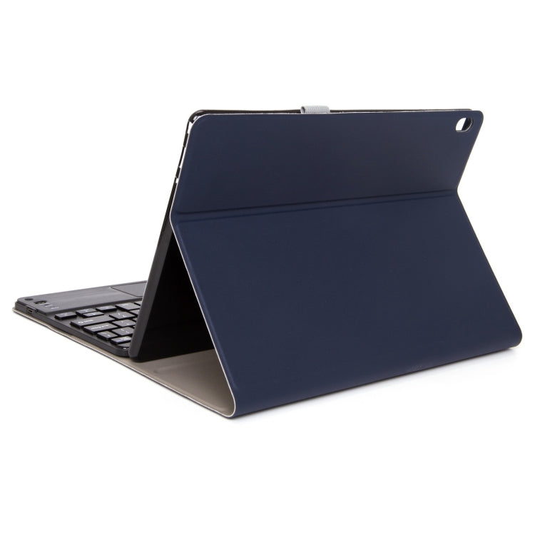 M10-C 2 in 1 Removable Bluetooth Keyboard + Leather Tablet Case with Touchpad & Holder for Lenovo Tab M10 TB-X505X (Dark Blue) - Lenovo Keyboard by buy2fix | Online Shopping UK | buy2fix