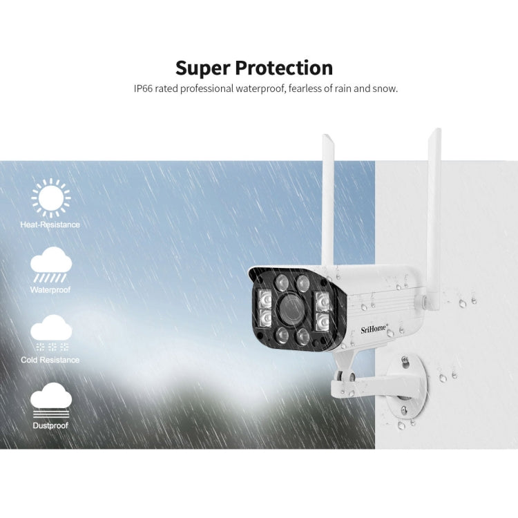 SriHome SH031 3.0 Million Pixels 1296P HD IP Camera, Support Two Way Talk / Motion Detection / Night Vision / TF Card, AU Plug - Security by SriHome | Online Shopping UK | buy2fix