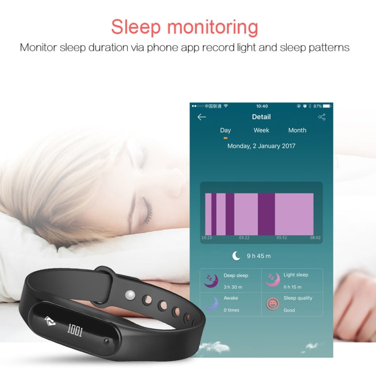 CHIGU C6 0.69 inch OLED Display Bluetooth Smart Bracelet, Support Heart Rate Monitor / Pedometer / Calls Remind / Sleep Monitor / Sedentary Reminder / Alarm / Anti-lost, Compatible with Android and iOS Phones (Blue) - Smart Wear by buy2fix | Online Shopping UK | buy2fix