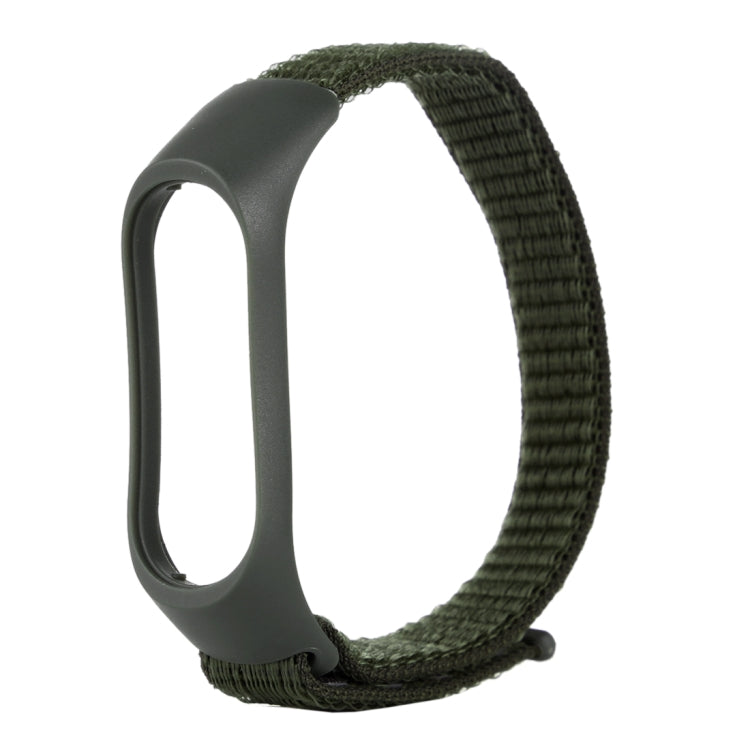 Smart Watch Nylon Woven Watch Band for Xiaomi Mi Band 3 / 4(Army Green) - Smart Wear by buy2fix | Online Shopping UK | buy2fix