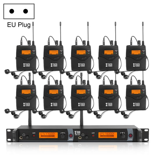 IEM1200 Wireless Transmitter 10 Bodypack Stage Singer In-Ear Monitor System(EU Plug) - Consumer Electronics by buy2fix | Online Shopping UK | buy2fix