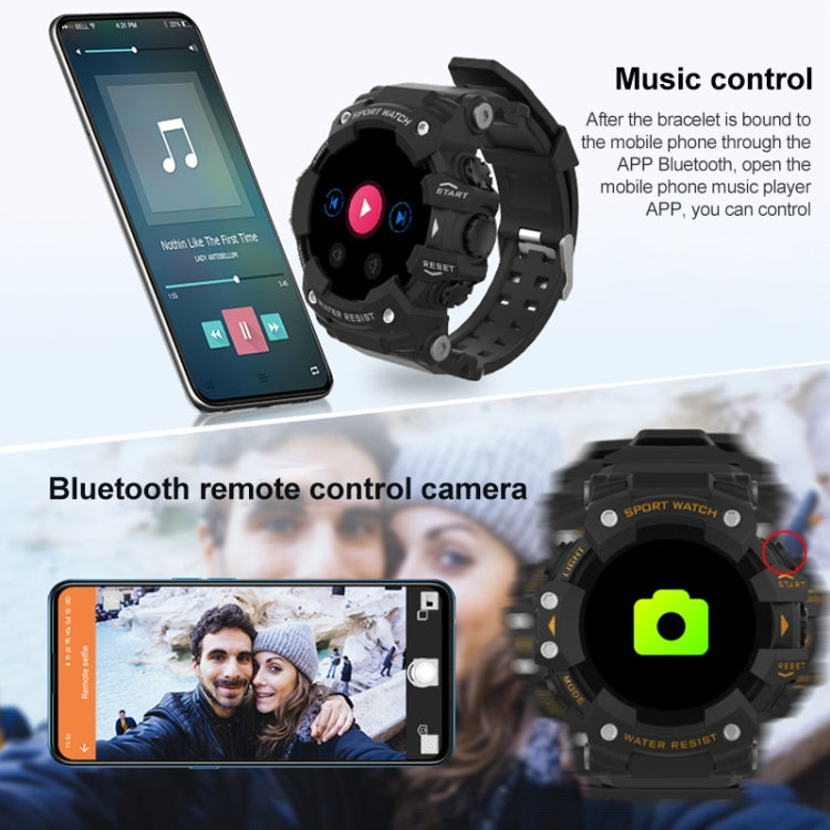 LC11 1.28 inch TFT Screen Outdoor Sports Smart Watch, IP68 Waterproof Support Heart Rate & Blood Pressure Monitoring (Black) - Smart Wear by buy2fix | Online Shopping UK | buy2fix