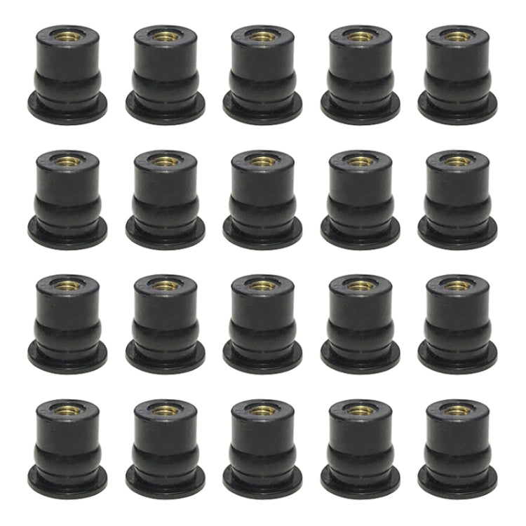 20 in 1 M6 Universal Motorcycle Windshield Brass Nuts - In Car by buy2fix | Online Shopping UK | buy2fix