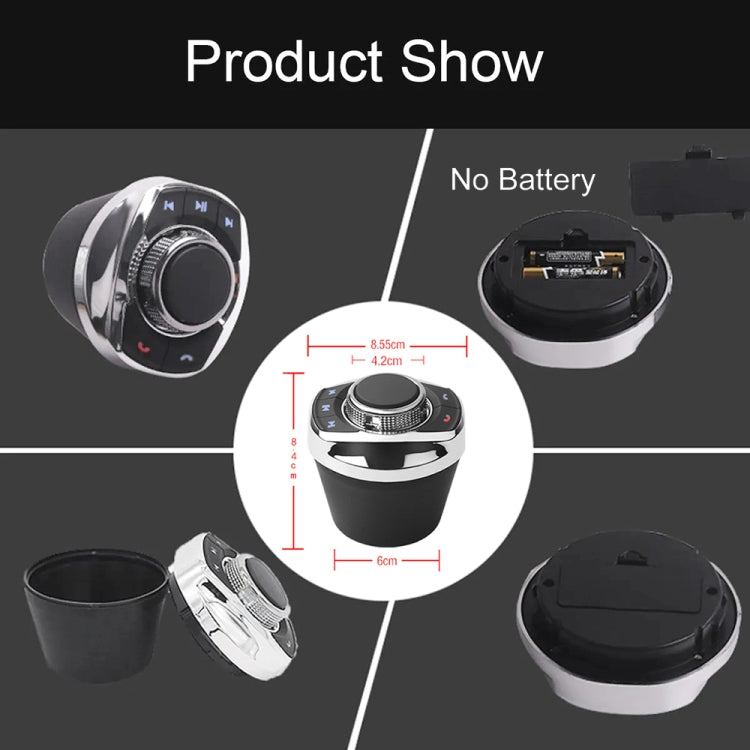 Multifunctional Car Cup Holder Wireless Knob Button Steering Wheel Button Remote Control without Light - In Car by buy2fix | Online Shopping UK | buy2fix