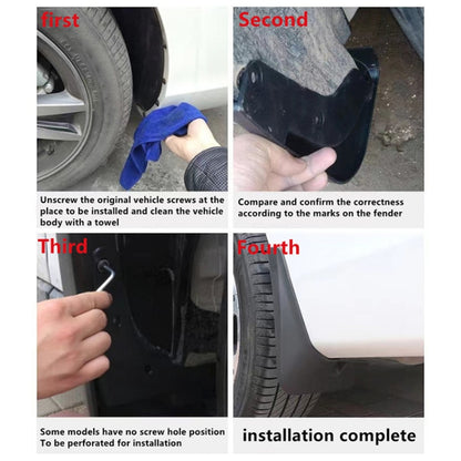 For Jeep Renegade 2015-2021 4pcs/Set Car Auto Soft Plastic Splash Flaps Fender Guard - Mudguards by buy2fix | Online Shopping UK | buy2fix