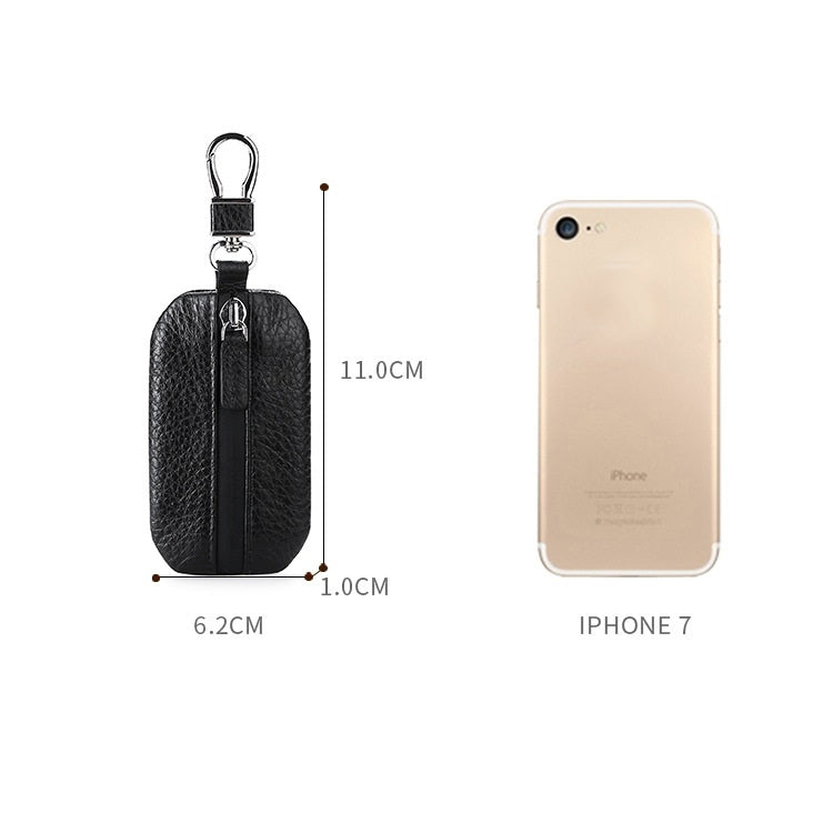 TP-9016 Litchi Texture Waterproof Zipper Car Key Bag (Black) - Car Key Cases by buy2fix | Online Shopping UK | buy2fix