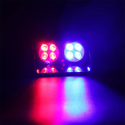 S8 8 LEDs 8W High Power Suction Cup Car Strobe Light Warning Light (Blue + Red) - Warning Lights by buy2fix | Online Shopping UK | buy2fix